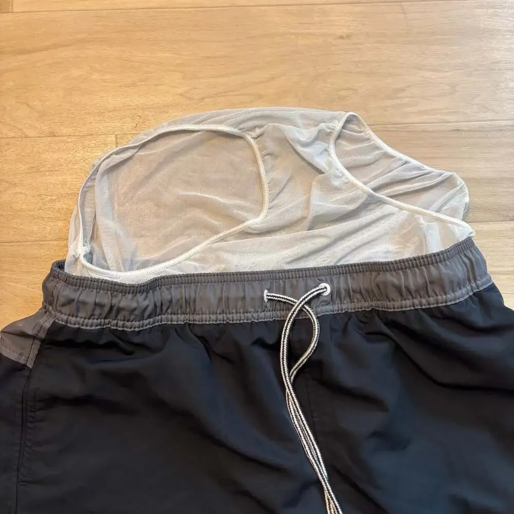 Speedo Men's Marina Long Volley Swim Shorts Black with Mesh Liner Size XL